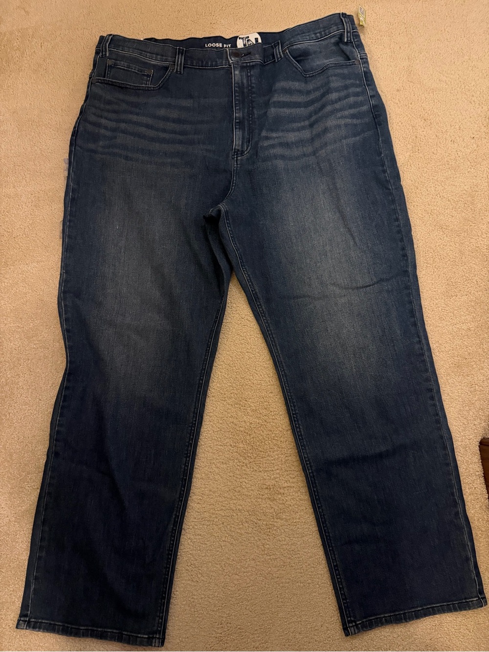 True Nation DXL: Loose Fit Men’s Jeans - Dark Blue